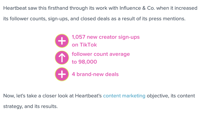 Heartbeat case study results